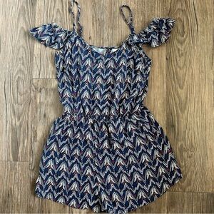 Divided H&M Romper Size 2 Off The Shoulder Chevron
Print 2 Pockets